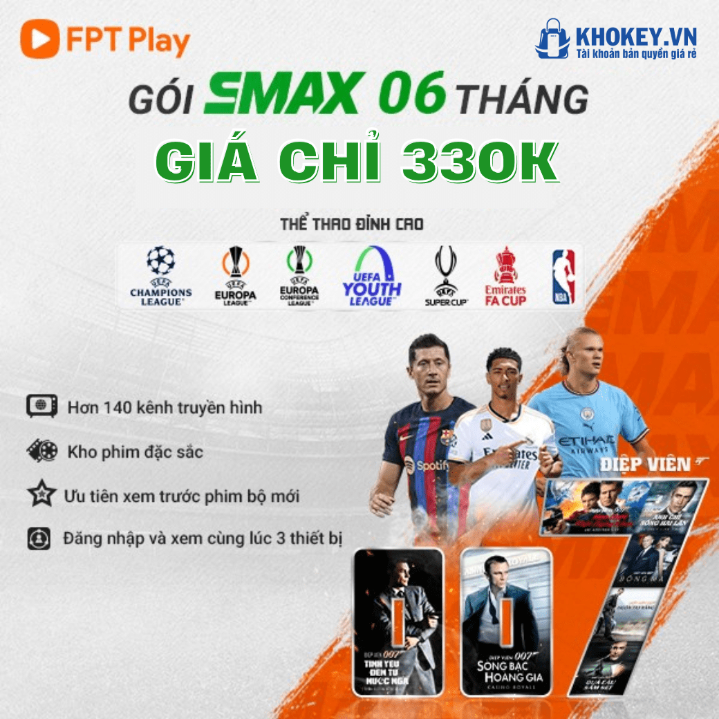 Nâng cấp tài khoản FPT Play SMAX giá rẻ chính chủ