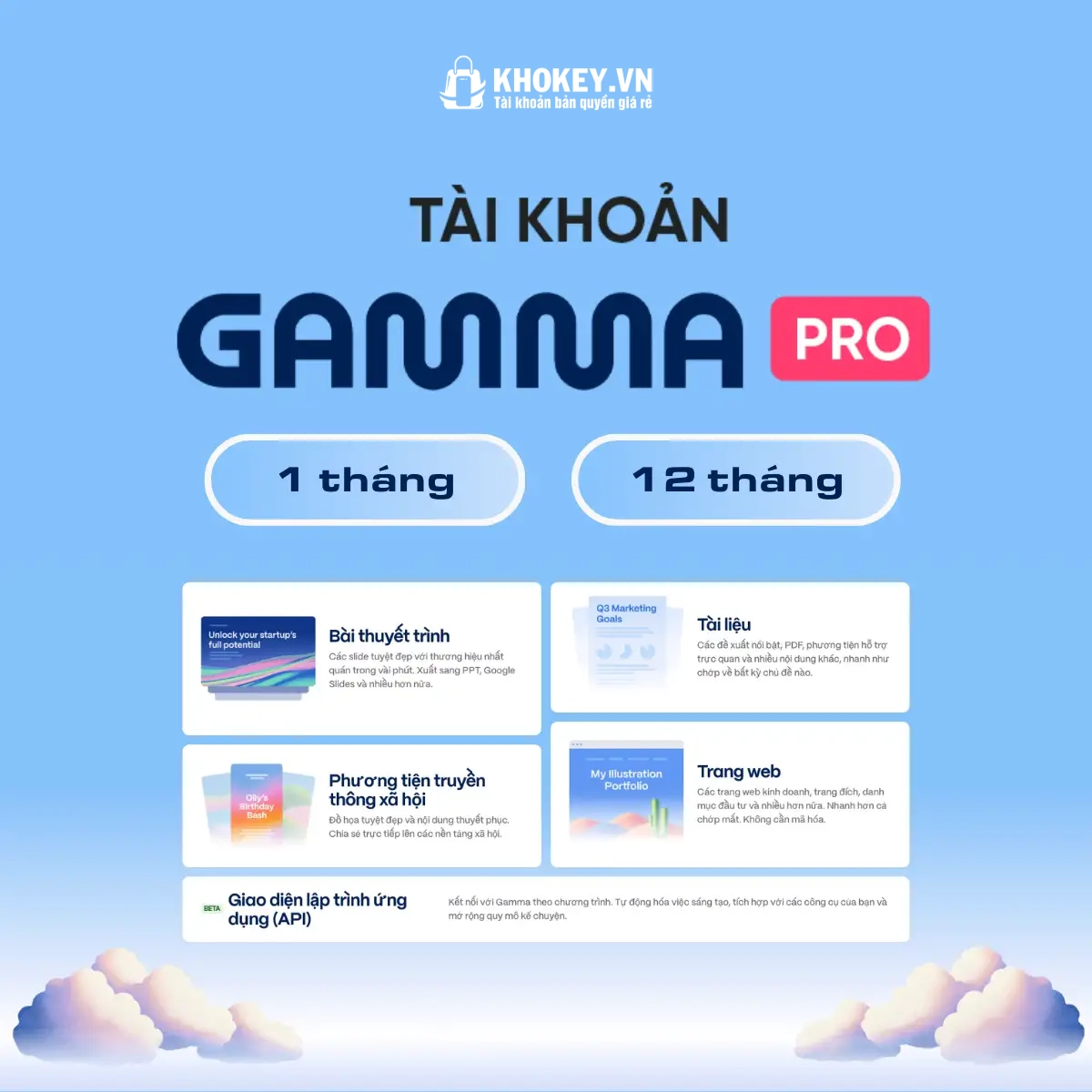 Nâng cấp Gamma Pro Tài Khoản AI Chính Chủ