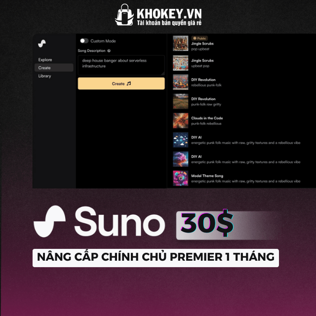 Nâng cấp chính chủ Suno Premier Plan